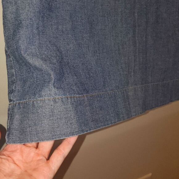 J. CREW CHAMBRAY DENIM DRESS 2 WAY SLEEVES SIZE XS - Picture 5 of 8